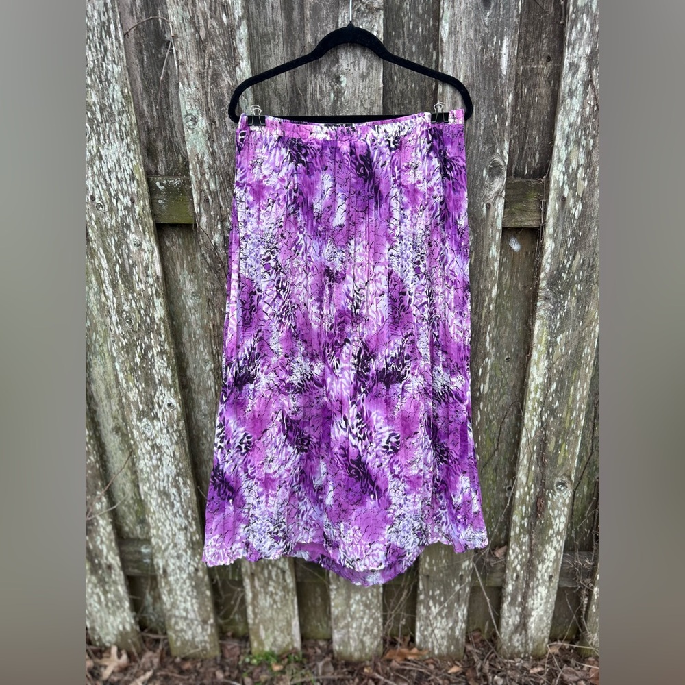 Maggie Barnes Purple and Black High Low Skirt